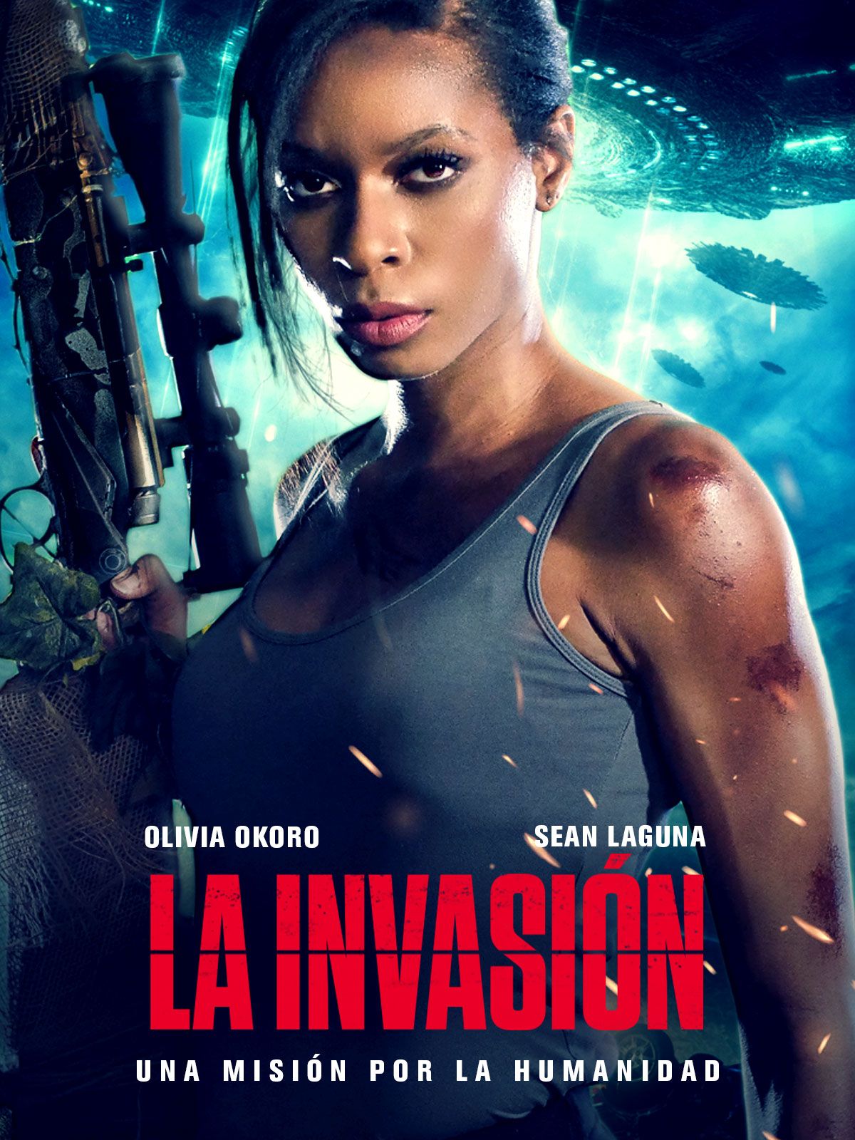 Keyart for the movie Alien Sniperess (Spanish Title: La Invasion)
